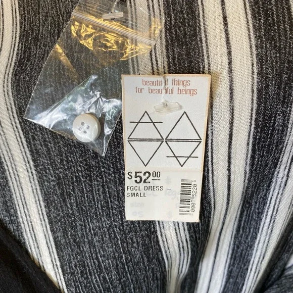 Promesa Women's Midi Dress Size Small Striped Tie Top Button Skirt Sundress - Picture 9 of 12